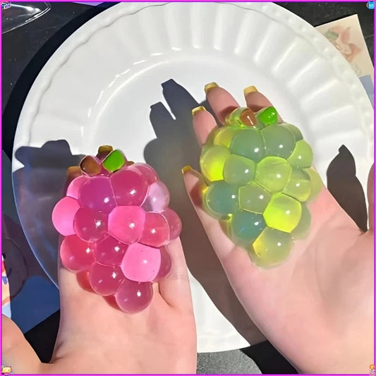 Squishy Fruit Grapes Fidget Toy