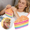 Rainbow Layer Cake Squishy Toy Colorful Slow Rising Stress Relief Fidget Toy Simulation Food Triangle Cake Squeeze Toy