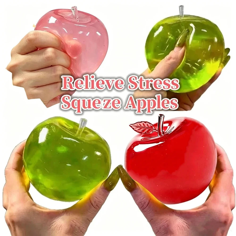 Squishy Fruit Apple  Squeeze Stress Relief Hand Toy