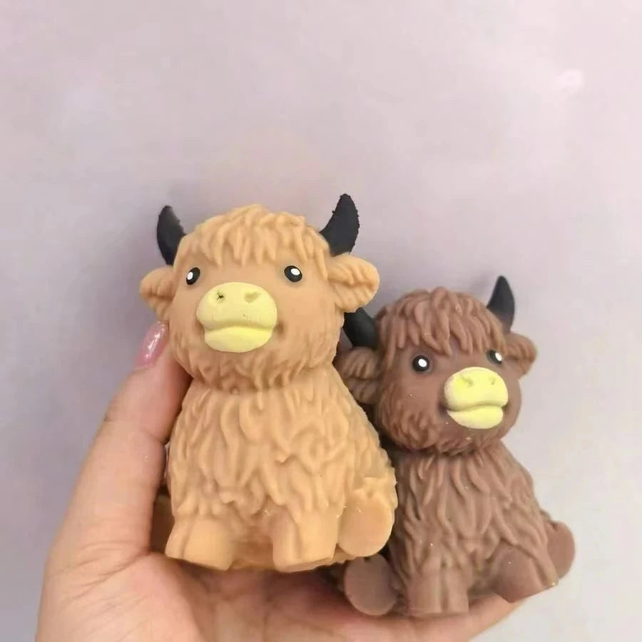 NeeDoH Scottish Highland Cow Squishy Slow Rebound Anxiety Relief  Squishy Toy