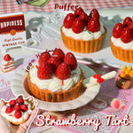Strawberry Tart Food-grade Silicone Squishy, Creamy Soft Adhesive Toy