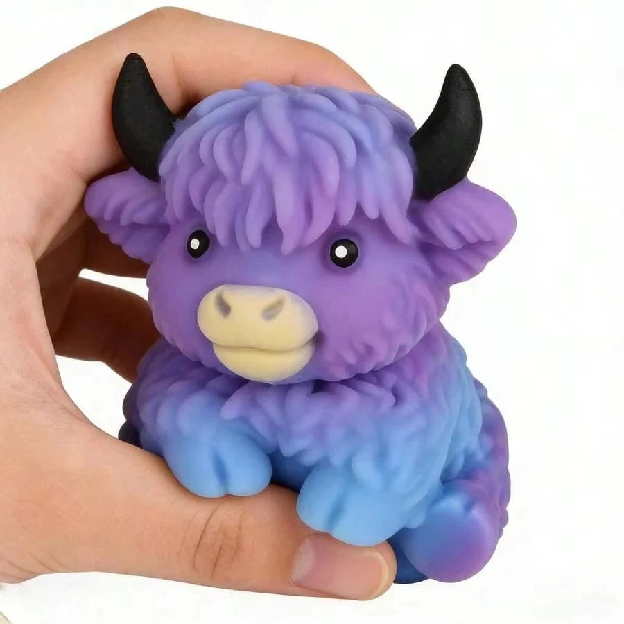 NeeDoH Scottish Highland Cow Squishy Slow Rebound Anxiety Relief  Squishy Toy