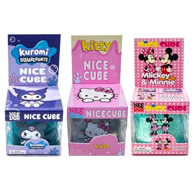 NiceCube NeeDoh Maltose Ice Cube Squishy, Schylling Stress Relief Squeeze Toy, Soft Fidget Sensory Decompression Gift