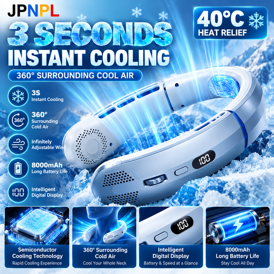Electric Hanging Neck Fan Portable Bladeless Mini Rechargeable  Air Cooler