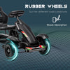 Kids Pedal Go Kart, Outdoor Ride on Toys with Adjustable Seat, Sharp Handling, Handbrake, 4 Non-Slip Rubber Wheels for Boys & Girls Aged 5-12 Years Old, Black