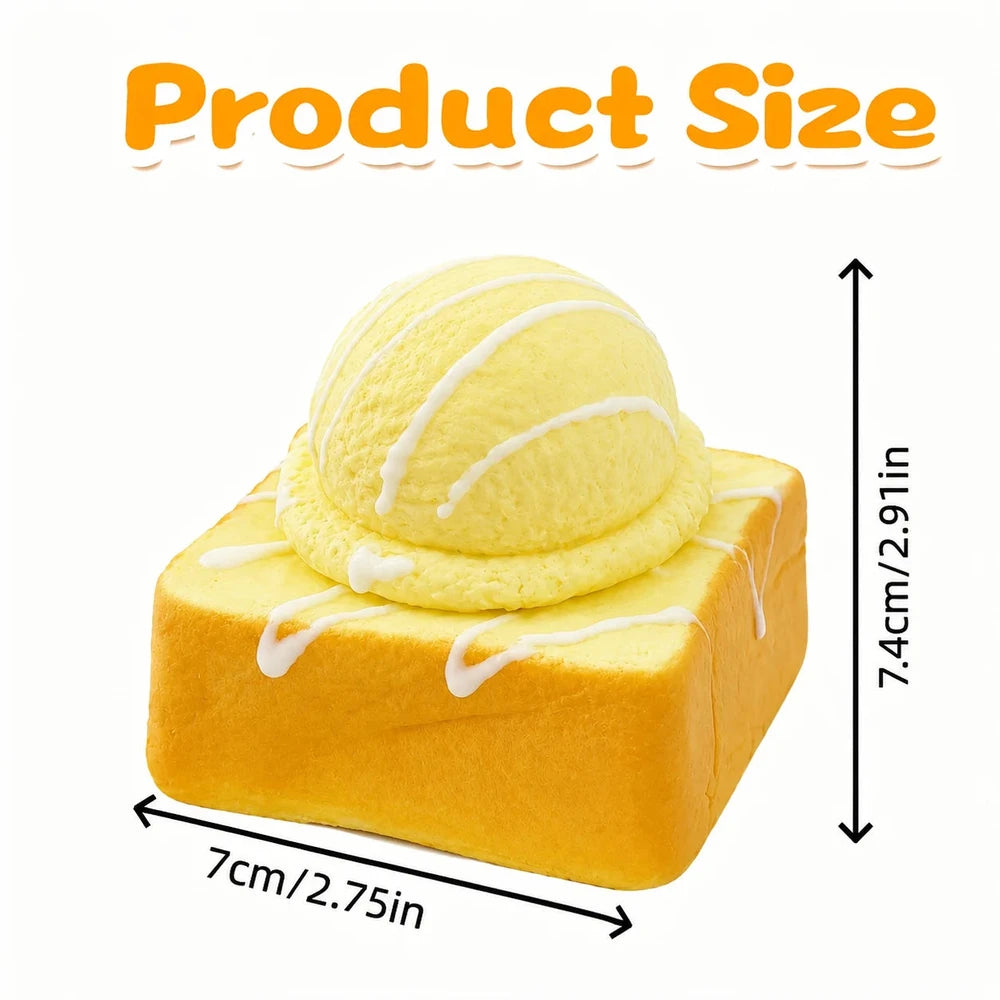 Slow Rising Toast Squishy Ice Cream Bread Soft Scented Stress Relief Toy