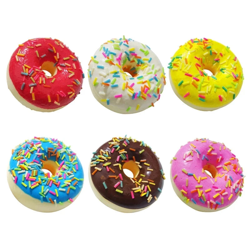 Chocolate Cake Roll Artificial Donut Mini Squishy Toy