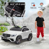 12V Toddler Ride On Car with Remote Control, Mercedes Benz AMG GLC63S Coupe, Electric Car with 2 Speed, MP3 Player, Light, Horn, Songs, Suspension, White