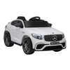 12V Toddler Ride On Car with Remote Control, Mercedes Benz AMG GLC63S Coupe, Electric Car with 2 Speed, MP3 Player, Light, Horn, Songs, Suspension, White