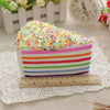 Rainbow Layer Cake Squishy Toy Colorful Slow Rising Stress Relief Fidget Toy Simulation Food Triangle Cake Squeeze Toy