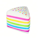 Rainbow Layer Cake Squishy Toy Colorful Slow Rising Stress Relief Fidget Toy Simulation Food Triangle Cake Squeeze Toy