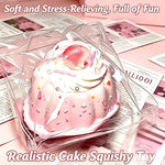 Cream Strawberry Big Pudding Silicone Stress Relief Toy, Slow Rebound Cute Squishy, Stress Reliever for Students