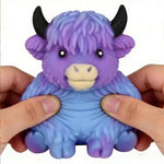 NeeDoH Scottish Highland Cow Squishy Slow Rebound Anxiety Relief Fidget Toy Squishy Toys Juegos Para Niños,Cheese Squishy