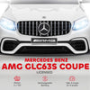 12V Toddler Ride On Car with Remote Control, Mercedes Benz AMG GLC63S Coupe, Electric Car with 2 Speed, MP3 Player, Light, Horn, Songs, Suspension, White