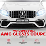 12V Toddler Ride On Car with Remote Control, Mercedes Benz AMG GLC63S Coupe, Electric Car with 2 Speed, MP3 Player, Light, Horn, Songs, Suspension, White