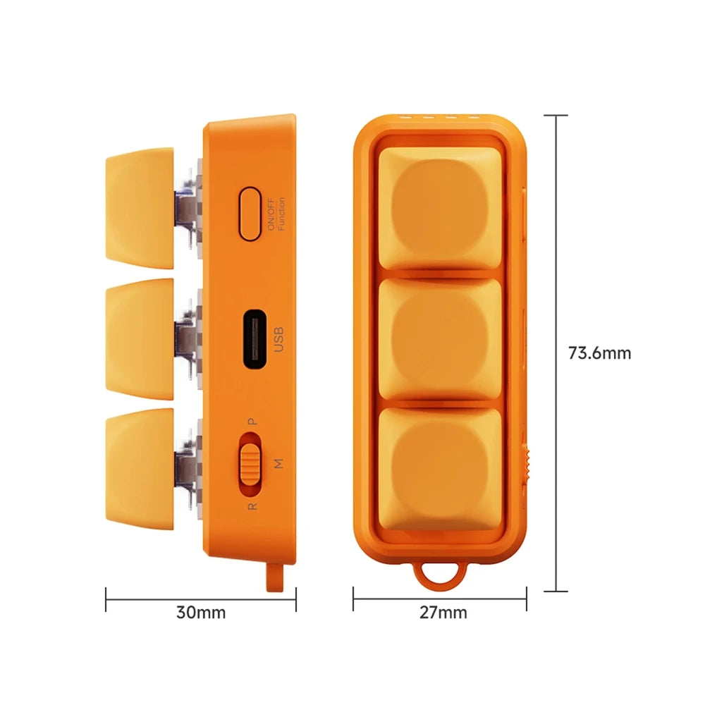 Bluetooth-compatible Multi-functional Keyboard Page Turner Fingertip Page Turner for Phone Taking Photos Camera Video