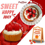 Strawberry Tart Food-grade Silicone Squishy, Creamy Soft Adhesive Toy