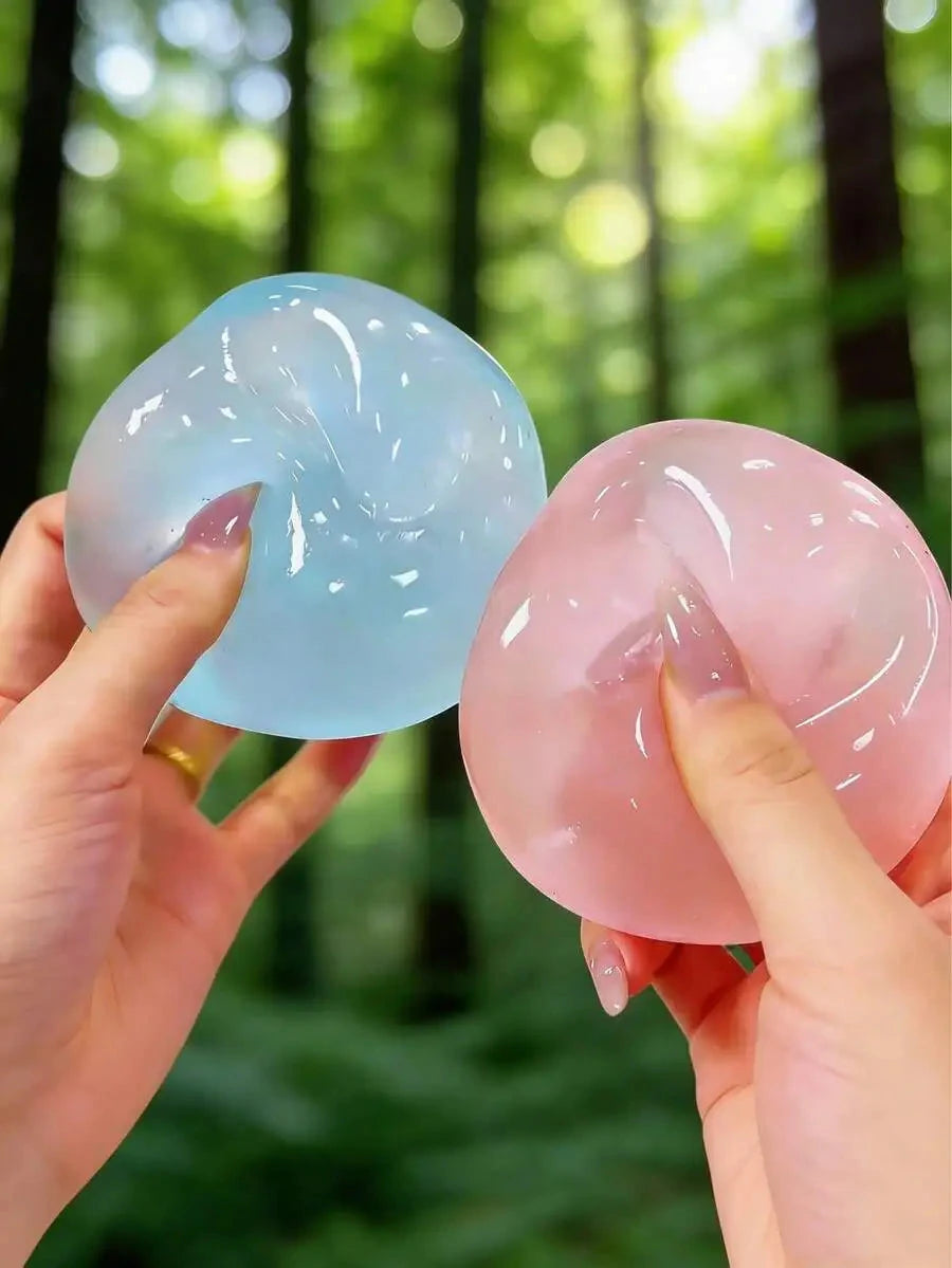 Moldable Slow Rebound Blue Coconut Oil Handmade Squeezing Ball, 5cm Round Malt Stress Relief Squeeze Toy 2026 NEW