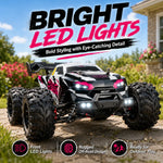 ZNLYRION RC Car Off-Road Monster 4WD Truck 2.4GHz 3-Speed Adjustable Remote Control Car
