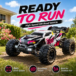 ZNLYRION RC Car Off-Road Monster 4WD Truck 2.4GHz 3-Speed Adjustable Remote Control Car
