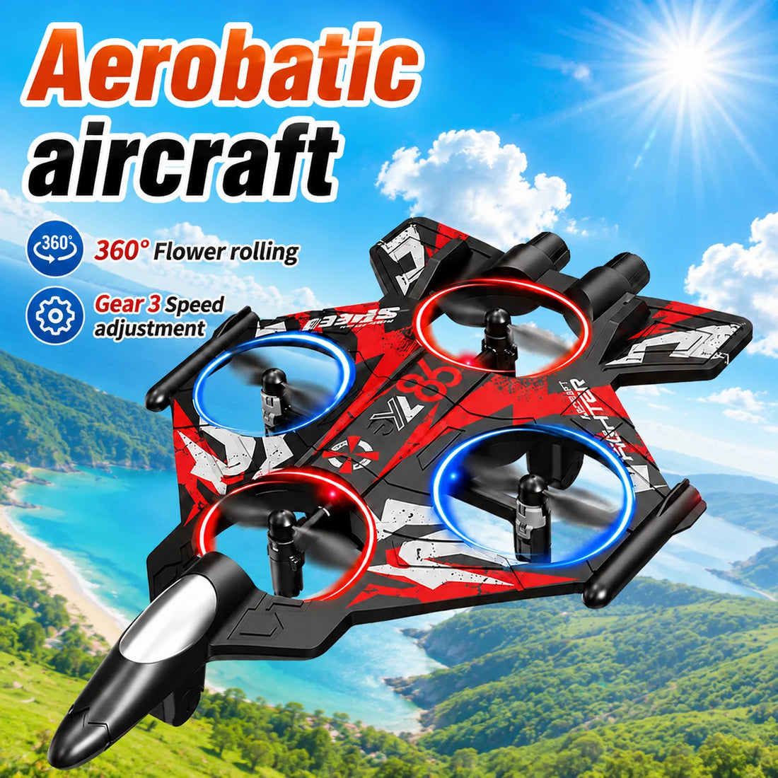 ZNLYRION Drone YL86 Fighter Shape With Screen Remote 480P Camera