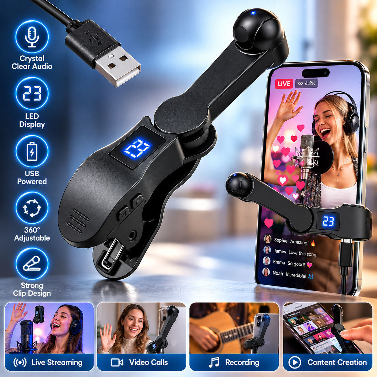 Auto Screen Clicker for Smart Phone Apps Video Live Streaming Gadget