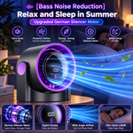 Small Desk Fan 100 Speeds Digital Display Cooling Fan with Rechargeable Battery