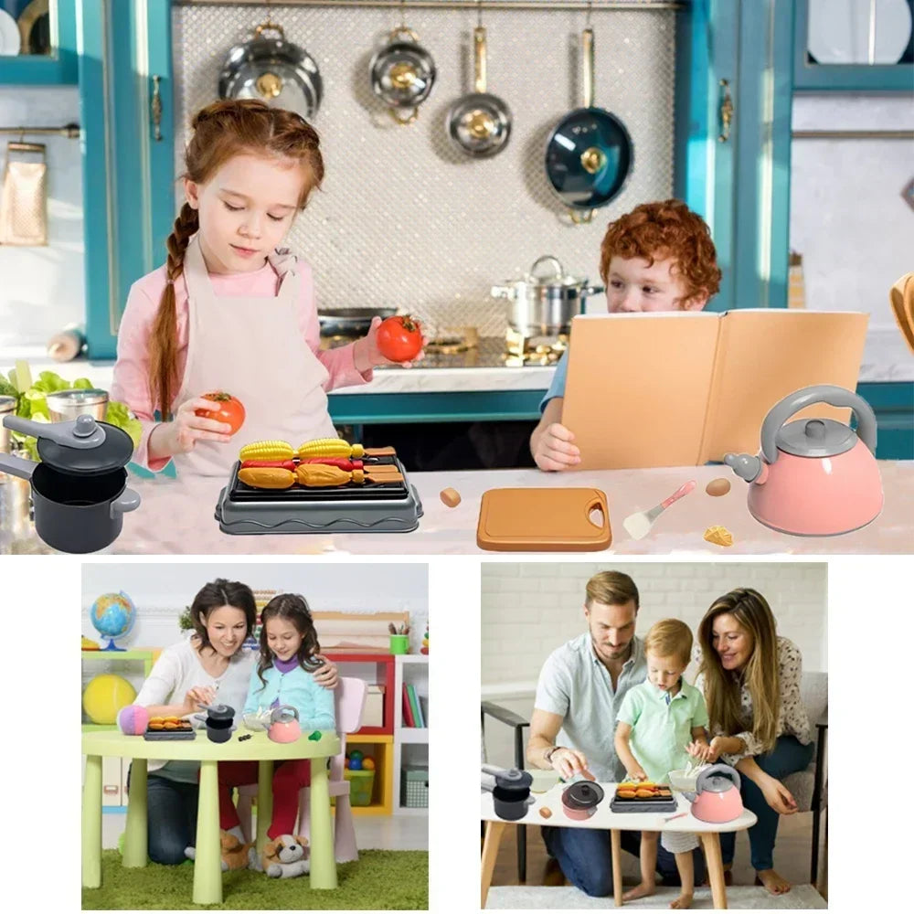 Kids Kitchen Toys Set 92/86/69/59PCS Play Kitchen Accessories Kit with Play Pots Pretend Food