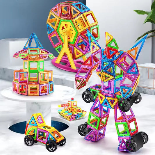 Huge Piece Count Magnetic Building Blocks Set,Magnetic Tiles Set for Kids