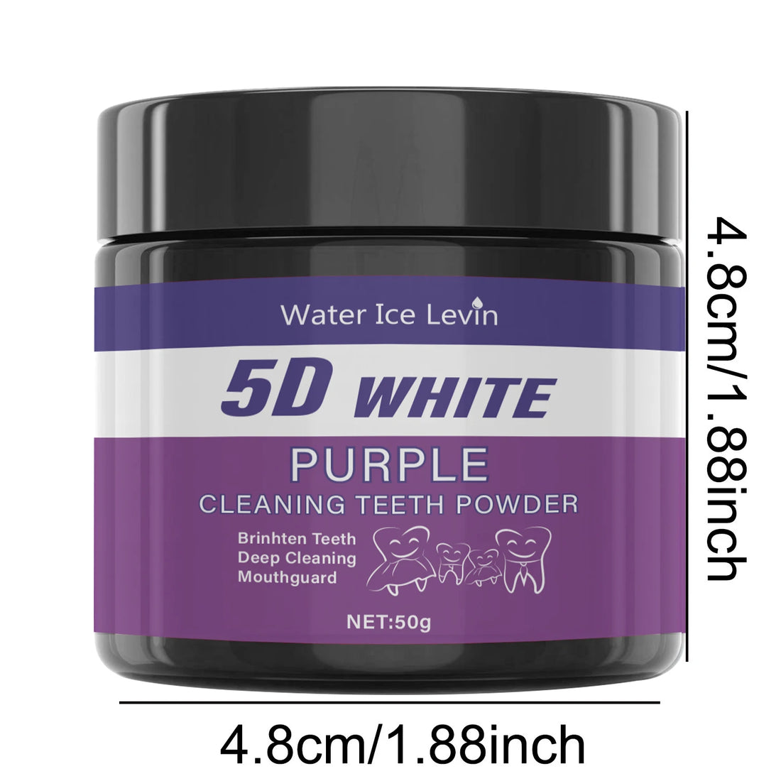Purple Tooth Cleaning Powder - Sulfate-Free, Deep Cleaning and Polishing, Whitens Teeth in 5 Days