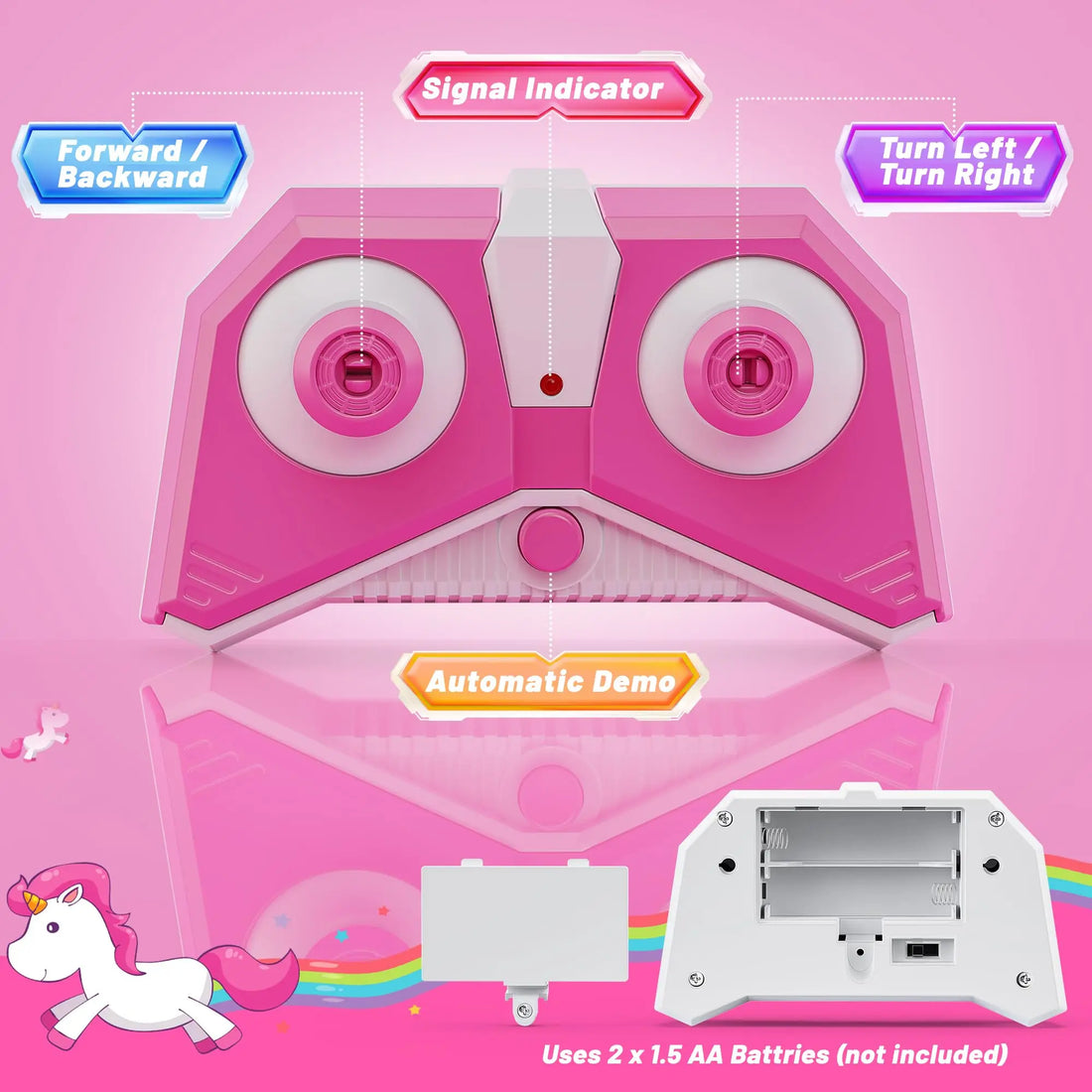 2.4G Lighting unicorn Remote Control Stunt Dump Truck Drift Dancing Toy Car, Children's New Year Bi