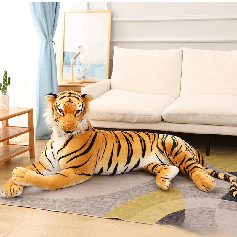 Giant Real Life Tiger Plush Toys Stuffed Soft Wild Animals