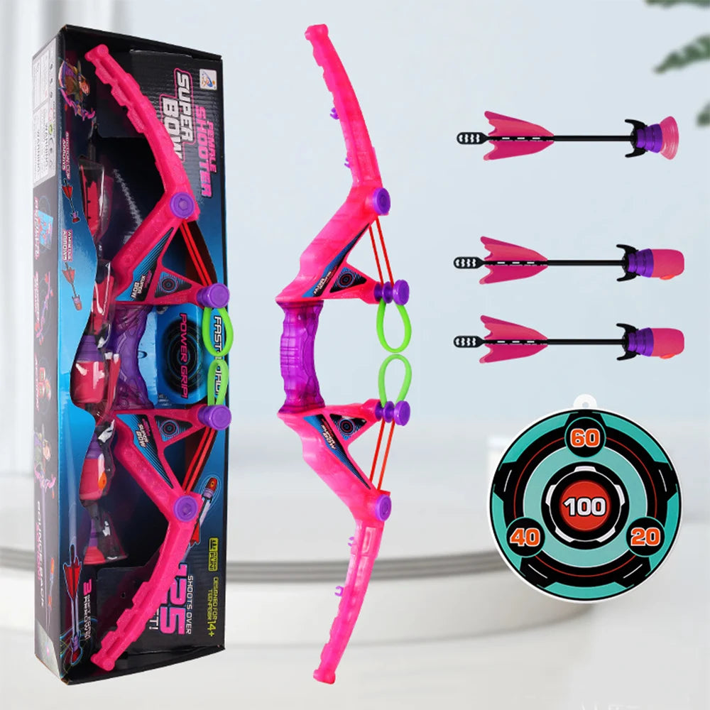 Outdoor Shooting Game Whistle Bow Arrow Set Portable Outdoor Sports Entertainment Toy