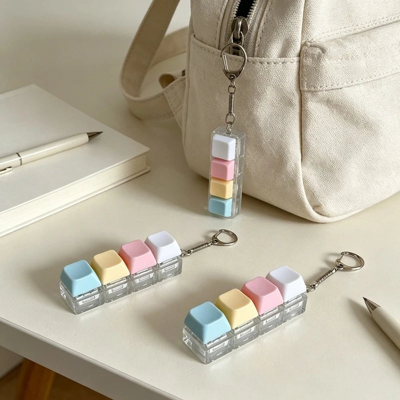 Funny Keyboard Fidget Keychain