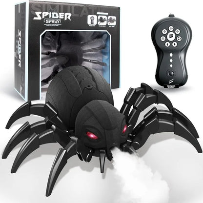 RC Spider Robot Remote Control Spider Toys with Spray/Light/Music Gifts for 6 -12 Year Old Kids