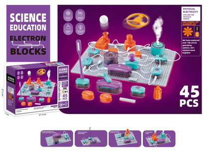 STEM Science Education Electronic Building Blocks Toy - Physics Circuit Experiment Set