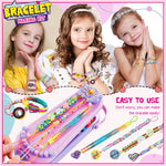 DIY Bracelet Making Kit for Girls - Children's Art And Craft Jewelry Rope Weaving Set Toy
