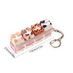 4 Keys Cat Fidget Keychain