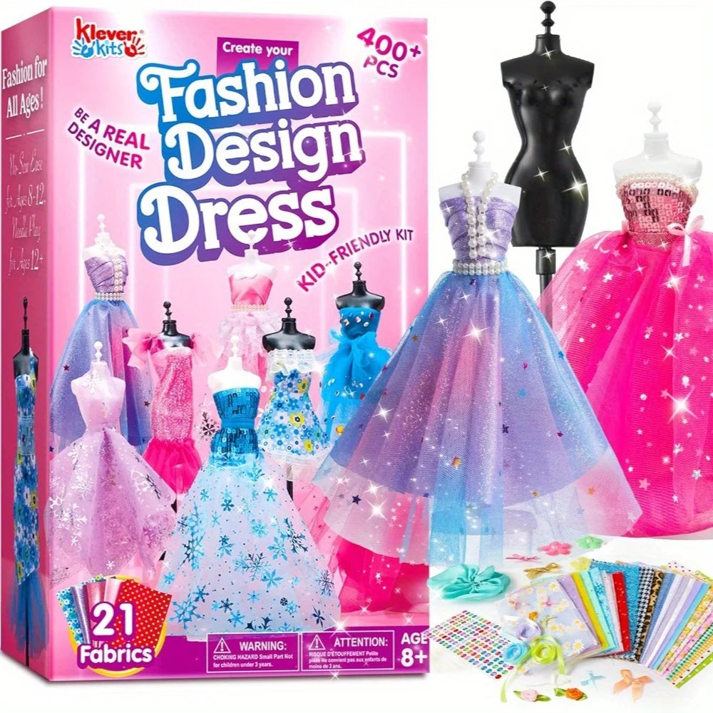 JOYFY 400+PCS Fashion Design Crafts for Kids Art and Crafts DIY Sewing Kits Girls