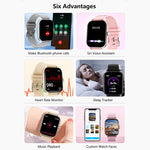 Sport Fitness Clock Health Monitor Waterproof Smartwatch Wireless