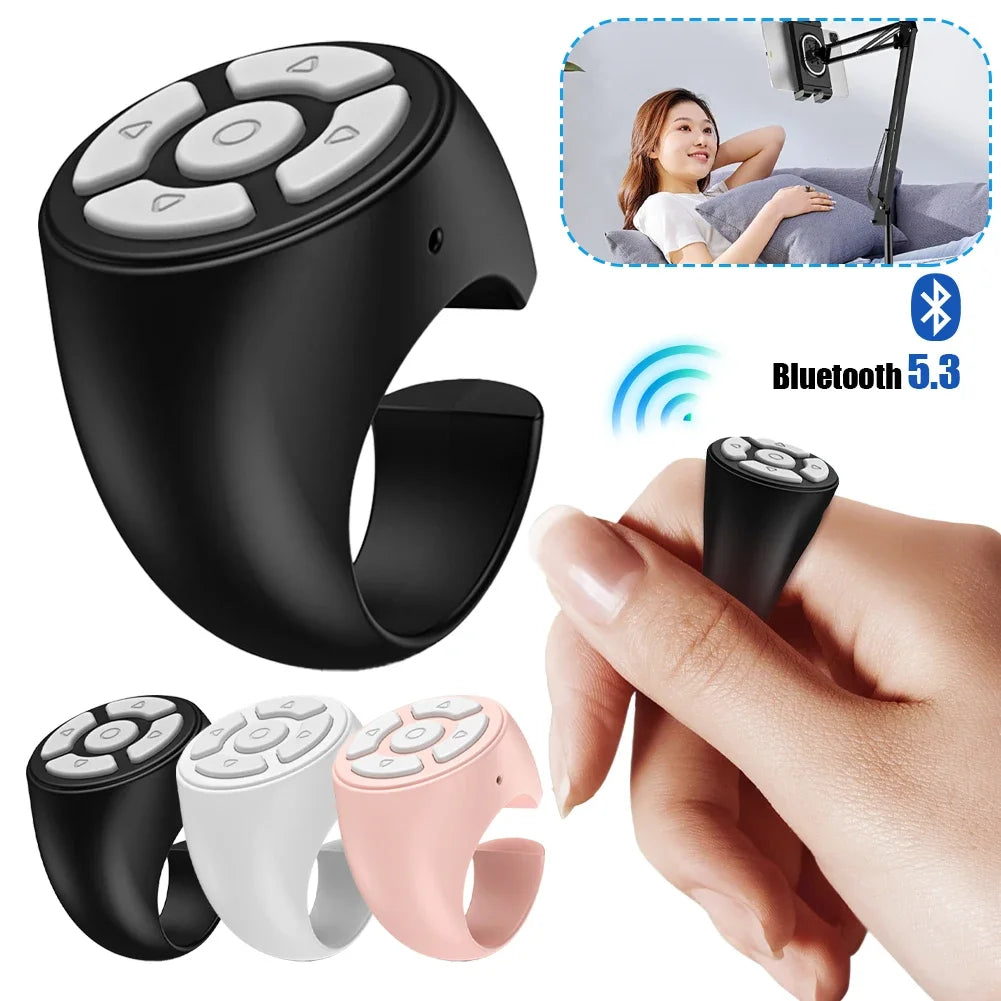 Finger  Scrolling Ring Tiktoks Remote Mobile Phone Video Remote Control Selfie Stick Camera Bluetooth compatible