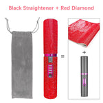 2-IN-1 Electric USB Hair Straightener Curler Fashion Colored Diamond  Design Wireless Travel Size