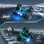 Remote Control Car with Lights, 2.4Ghz RC Car Double Sided 360°Flip RC Stunt Cars
