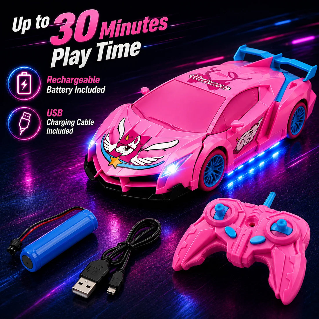2-in-1 Unicorn RC Transforming Robot Car 2.4GHz Remote Control
