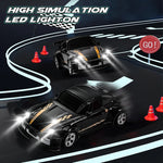 Oike 4WD Remote Control Desktop Car for Adults Kids 1/64 or 1/43 Mini Drift Racing High Speed RC Car with LED Lights Hobby Gift