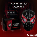 Miles Spider-Man 1:1 Scale Electronic Mask With Moving Glowing Eyes Ring Control Cosplay Toy