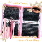 DIY Lash Extension Kit 8-16mm Mixed Lengths Fluffy Cluster Lashes Set