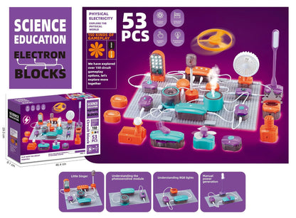 STEM Science Education Electronic Building Blocks Toy - Physics Circuit Experiment Set