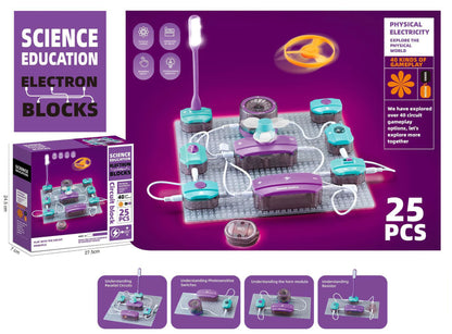 STEM Science Education Electronic Building Blocks Toy - Physics Circuit Experiment Set