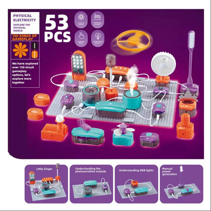 STEM Science Education Electronic Building Blocks Toy - Physics Circuit Experiment Set